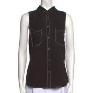 Frame - silk sleeveless button up